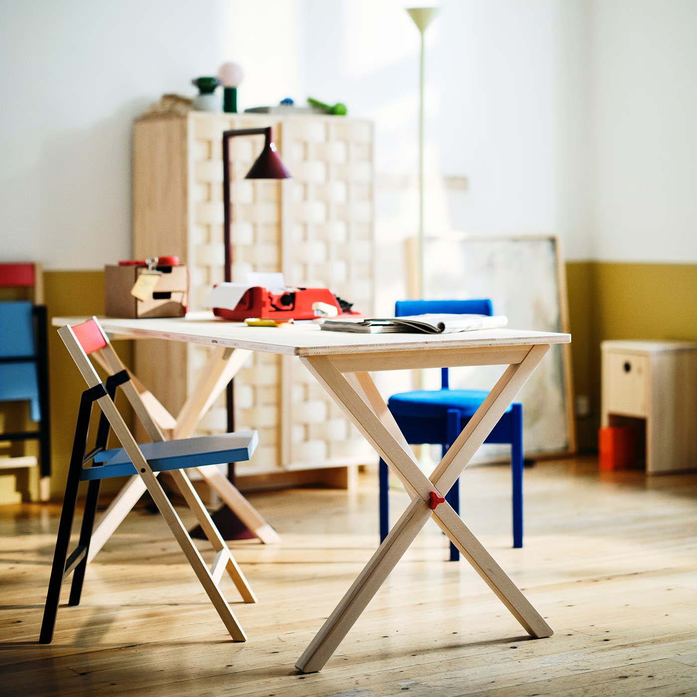 IKEA PS 2026 Stół - składany/sosna pokryty bezbarwnym lakierem 156x75 cm