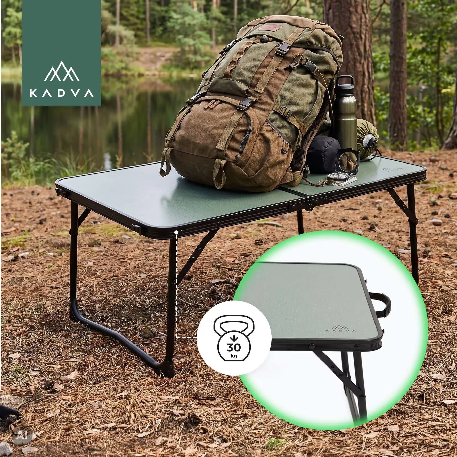 Stół turystyczny KADVA CAMPtable mini 4/7